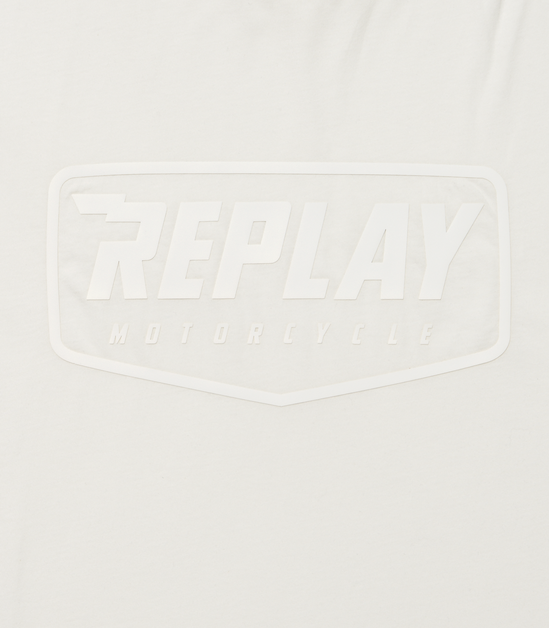 REPLAY MOTORCYCLE ガーメントダイ ロゴプリントTシャツ 詳細画像 ホワイト 4
